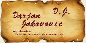 Darjan Jakovović vizit kartica